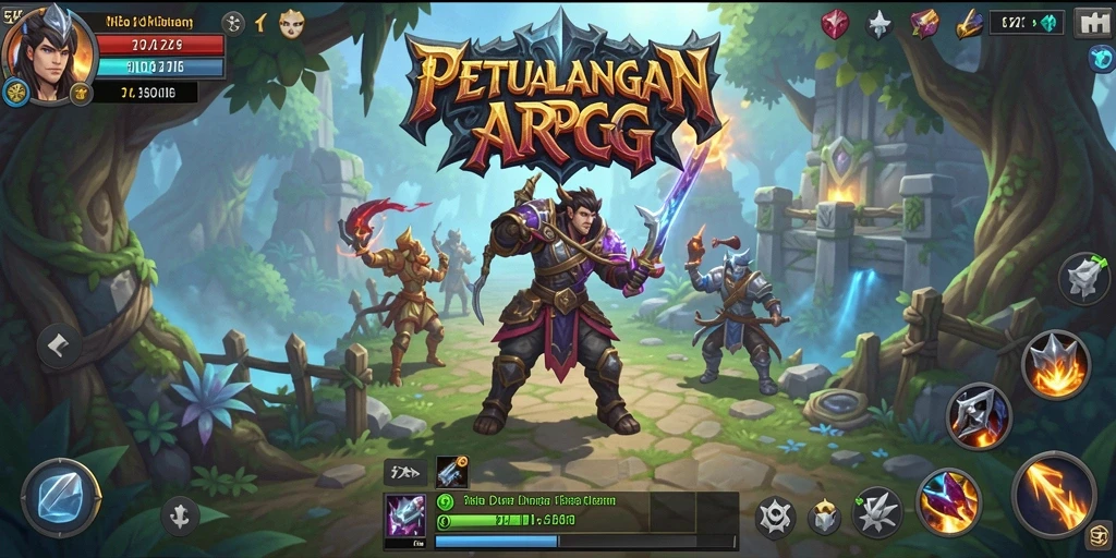 Tangkapan layar 5ZK yang menunjukkan pertempuran seru dalam dunia ARPG.