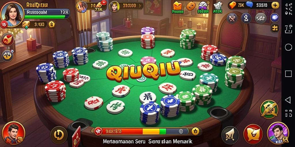Tangkapan layar gameplay QiuQiu yang menarik.