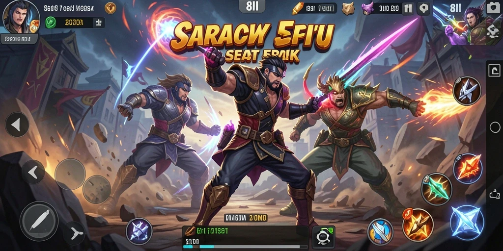 Screenshot gameplay pertarungan intens di 8II.