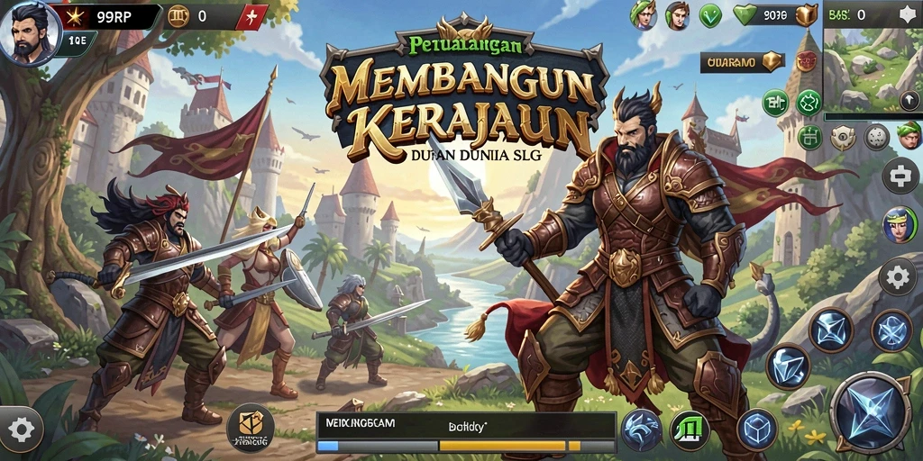Tampilan gameplay 99RP dengan strategi membangun kerajaan yang mendebarkan.