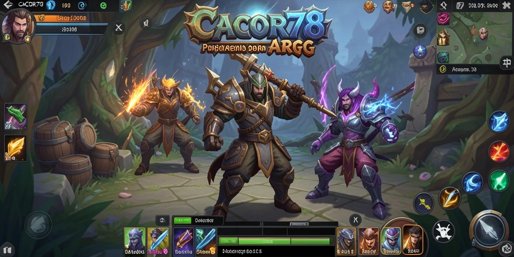 Tampilan gameplay seru dari CACOR78 dalam pertempuran ARPG.