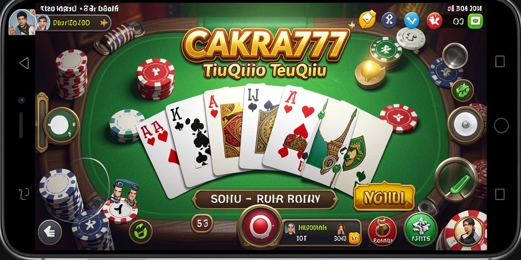 Gameplay seru QiuQiu di CAKRA777 dengan tampilan kartu yang menarik.