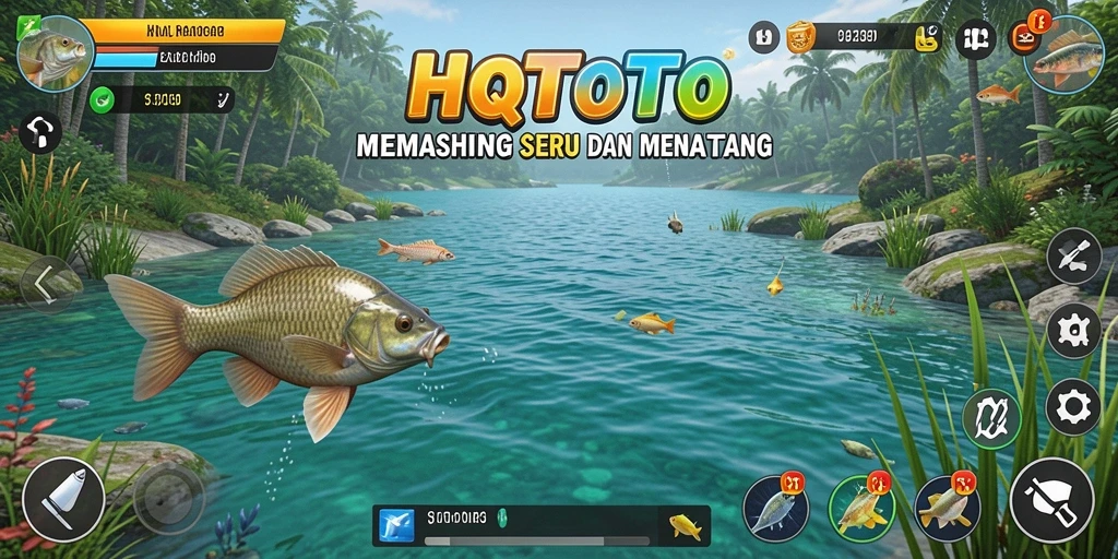 Tampilan gameplay yang menampilkan pengalaman memancing yang seru.