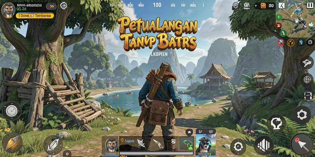 Gameplay LKOPEN yang menampilkan dunia terbuka yang luas dan interaktif.