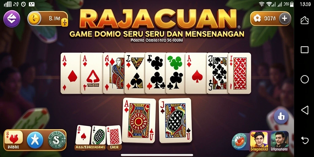Tampilan menarik dari gameplay Domino di RAJACUAN.