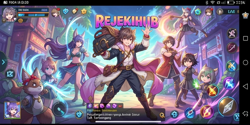 Tampilan gameplay seru dalam dunia anime yang menarik.