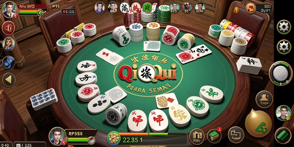 Tampilan gameplay QiuQiu yang seru dan mengasyikkan.