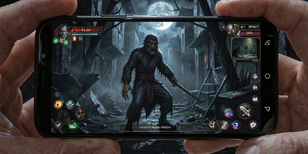Tampilan gameplay RP6677 yang menyeramkan dan mendebarkan.