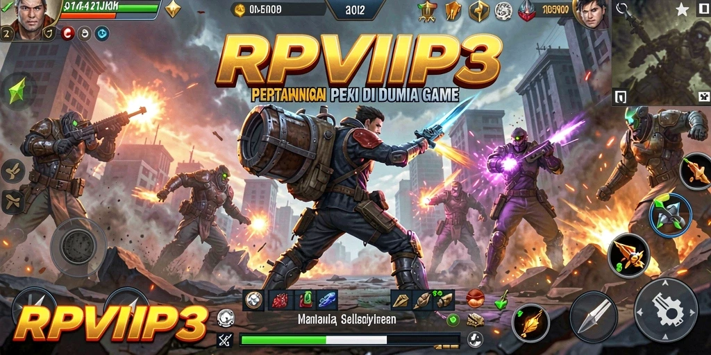 Tampilan pertarungan epik dari gameplay RPVIP3 yang seru.