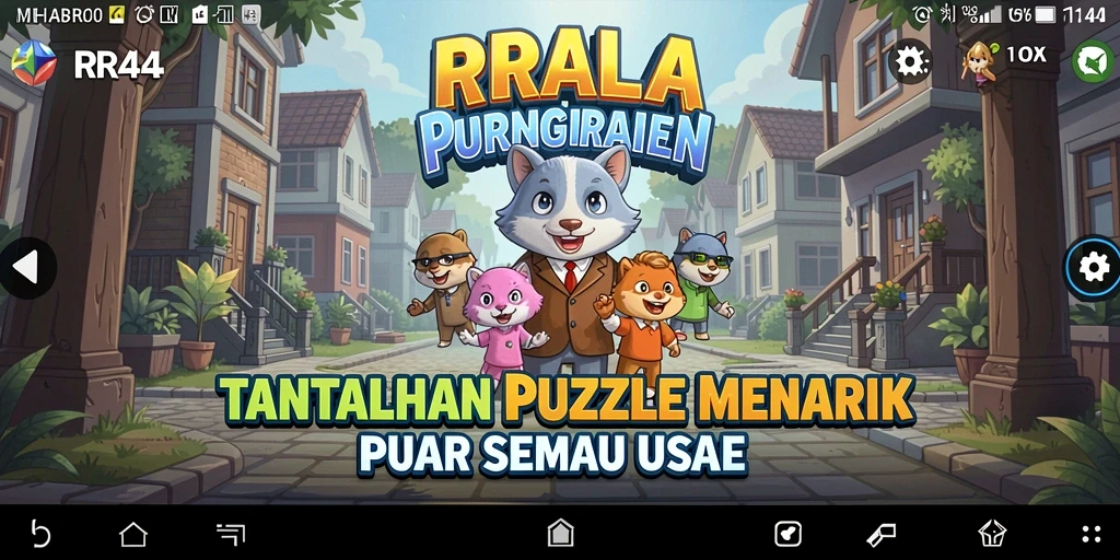 Screenshot gameplay RR44 menampilkan tantangan puzzle yang menarik.