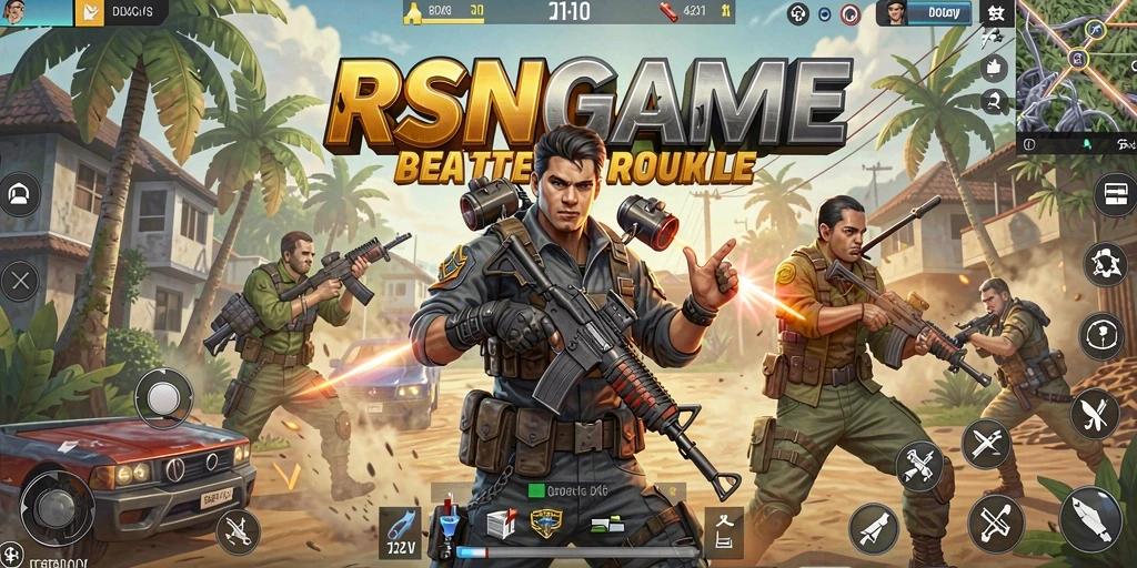 Tampilkan aksi seru dalam pertempuran Battle Royale RSNGAME.