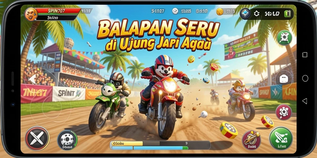 Tangkapan layar SPIN707 menampilkan balapan mobil yang intens dan mendebarkan.