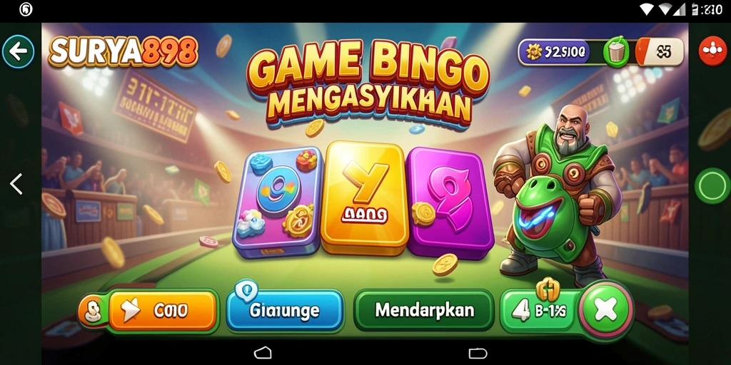 Screenshot gameplay <strong>SURYA898</strong> menampilkan keseruan permainan Bingo.