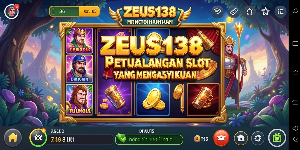 Tampilan menarik dan seru dari gameplay Slot ZEUS138.